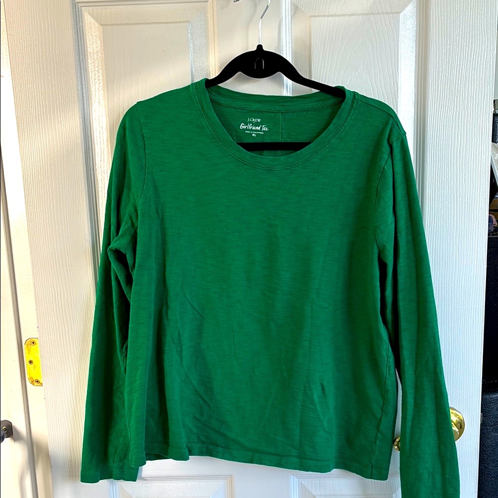 J.Crew Kelly Green Long Sleeve Top, XL